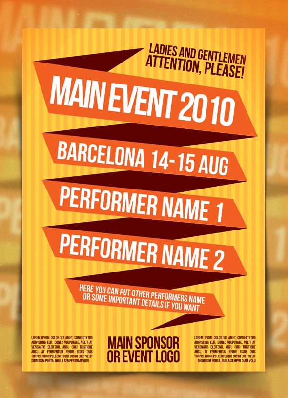 flyers ideas for events