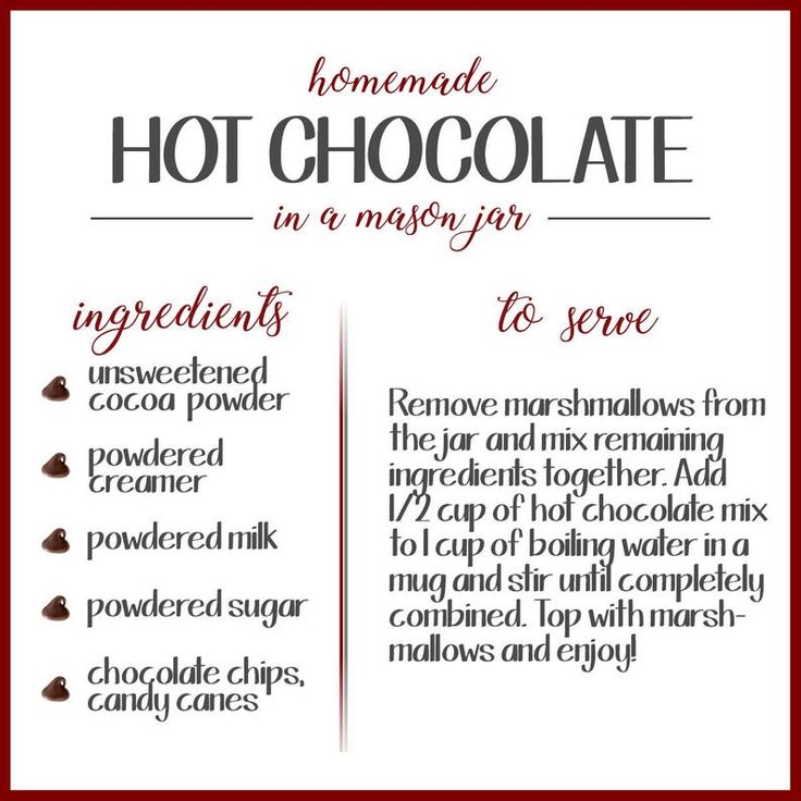 Hot Chocolate Mason Jar Printable Gift Tag | Etsy | Homemade hot chocolate, Hot cocoa gift, Hot ...