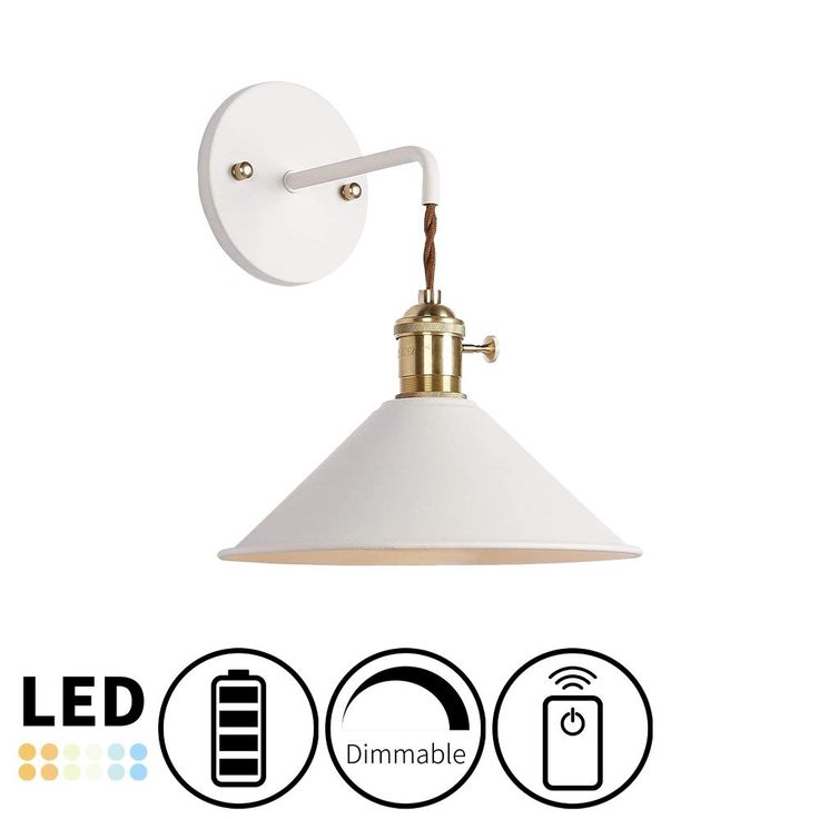 Battery Operated Cordless Modern White Wall Sconce Dimmable Led Remote Control Sconces - Wall Sconce With Built In On Off Switch Battery Operated Cordless Modern White Wall Sconce Dimmable Led Remote Control Sconces - Wall Sconce With Built In On Off Switch