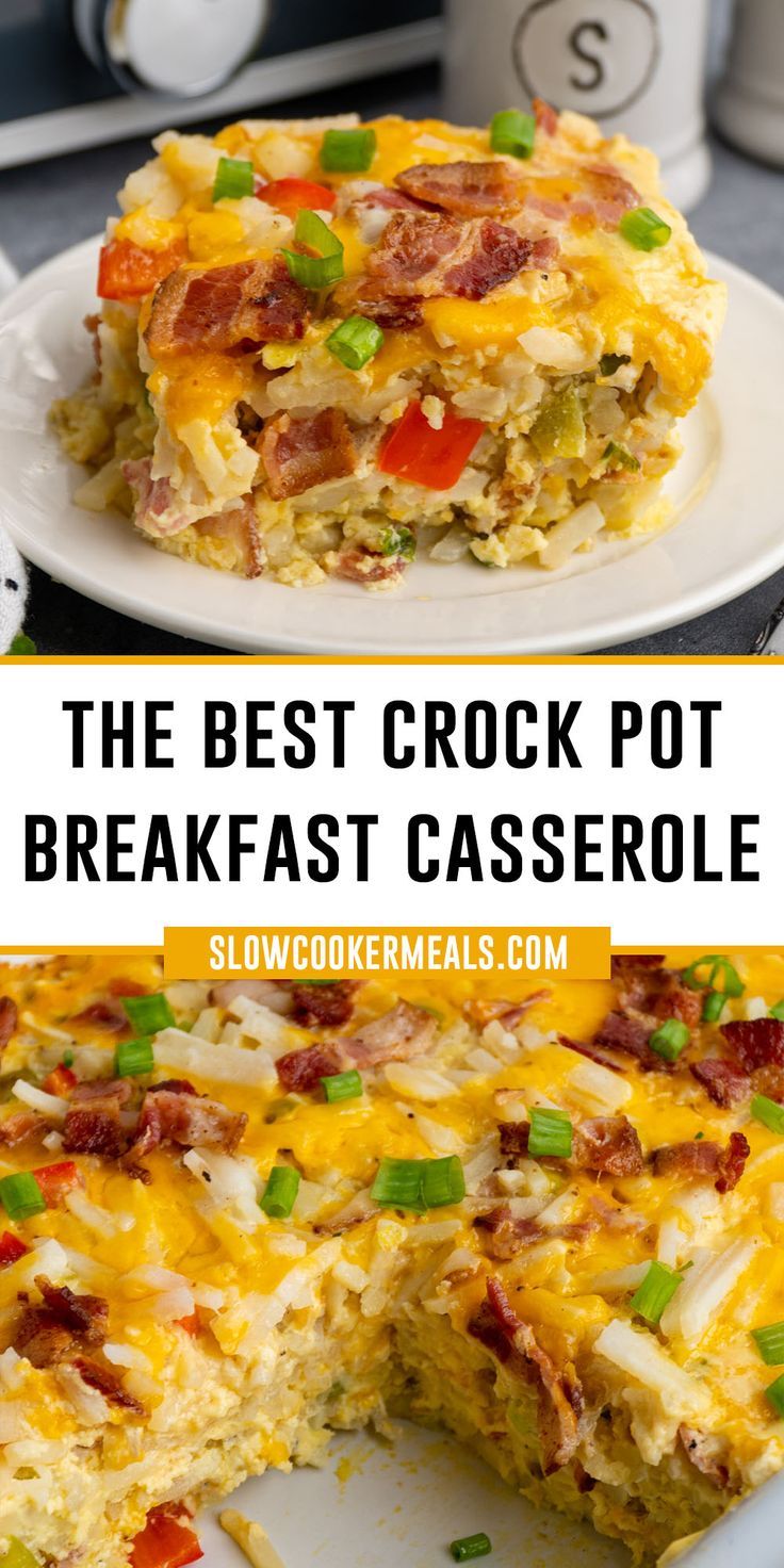 Crockpot Breakfast Casserole - Great for Meal Prep!