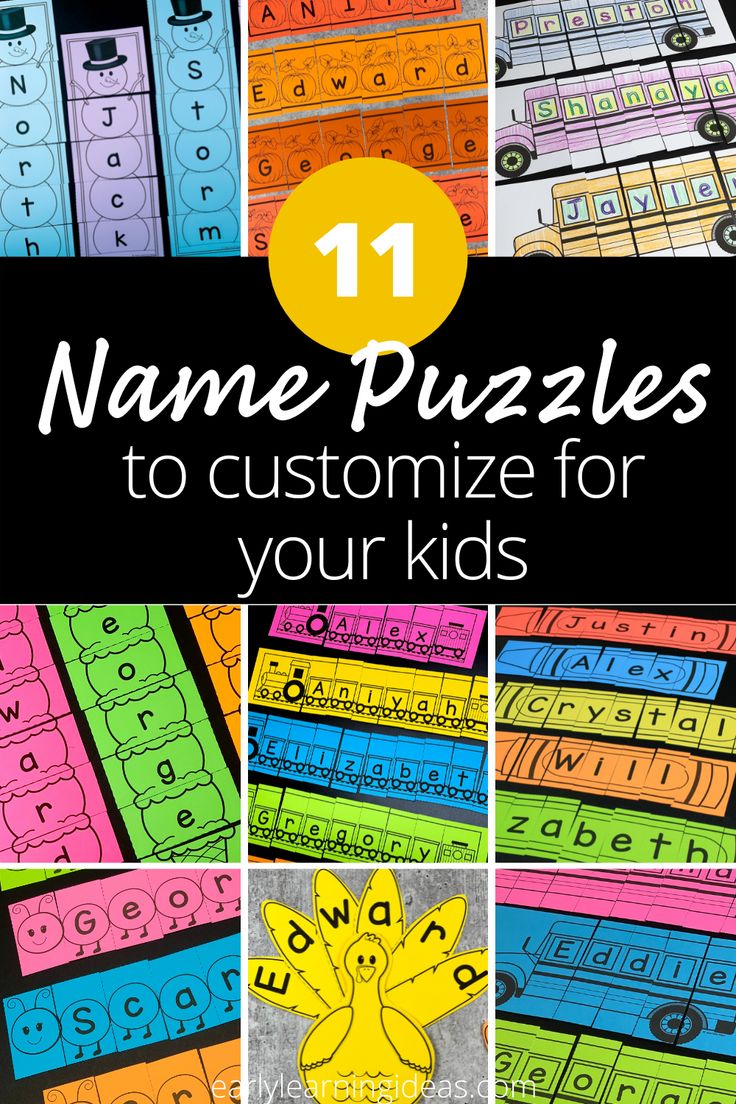 Name Puzzle Bundle Name activities preschool Name puzzle Early Name Puzzle Bundle Name activities preschool Name puzzle Early
