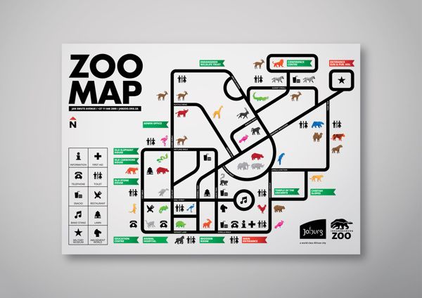 JHB ZOO Infographic by Deft Effect, via Behance | Infographic map