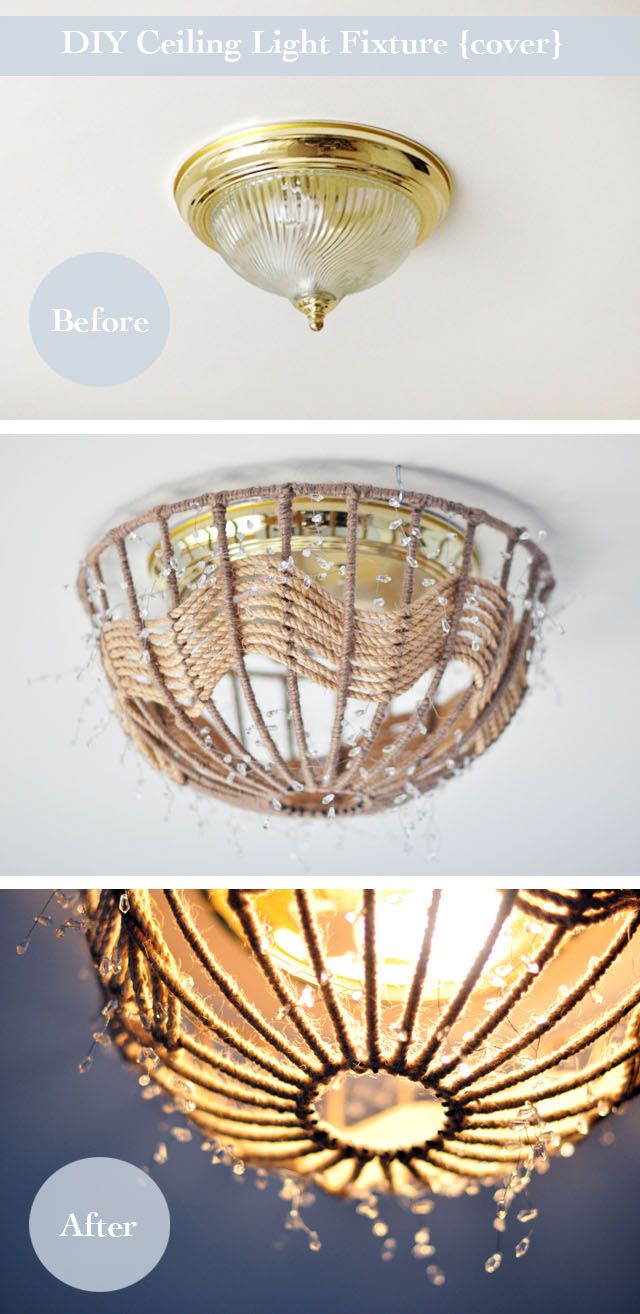 Best 25 Ceiling Fixtures Ideas On Modern Light Diy Rope Pendant Lamp How To Disguise Old And Ugly Ceiling Fixtures Without Rewiring