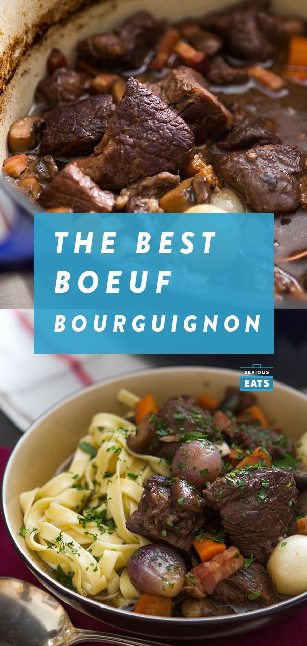 Boeuf Bourguignon Beef Stew With Red Wine Mushrooms And Bacon Recipe Recipe Meat Recipes For Dinner Recipes Halloween Food Appetizers