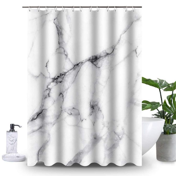 Uphome Marble Bathroom Shower Curtain, Heavy Duty White and Grey Fabric Shower Curtain for Bathtub Showers, 3D Crack Design Decorative Brick Bathroom Accessories (72″ W x 72″ H Uphome Marble Bathroom Shower Curtain, Heavy Duty White and Grey Fabric Shower Curtain for Bathtub Showers, 3D Crack Design Decorative Brick Bathroom Accessories (72″ W x 72″ H