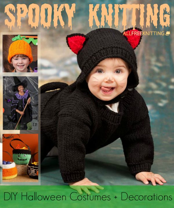knit your very own halloween costumes and decorations this year with the help of these spooky