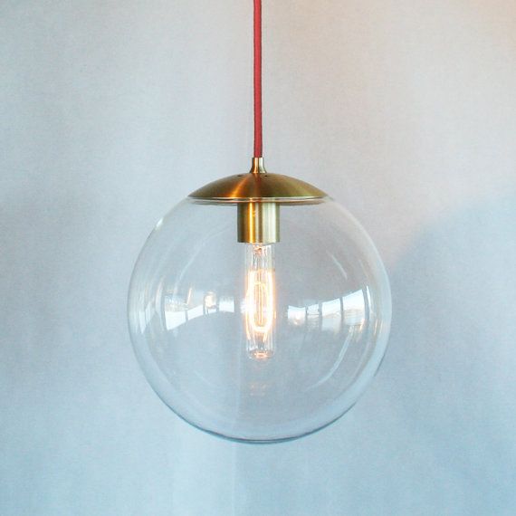 Modern Mid Century Globe Pendant Light Clear 10 The Modern Mid Century Globe Pendant Light Clear 10 The Orbiter On Etsy 189 00 Michigan Kitchen Pinterest