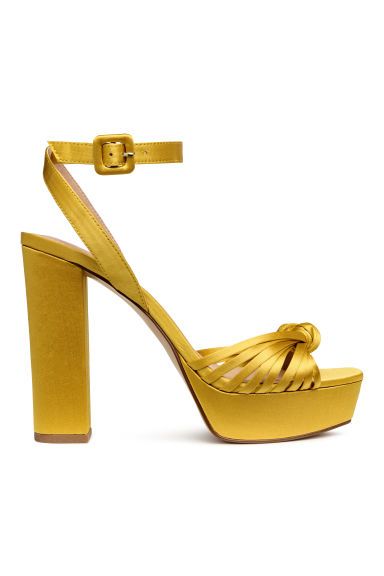 h&m yellow heels