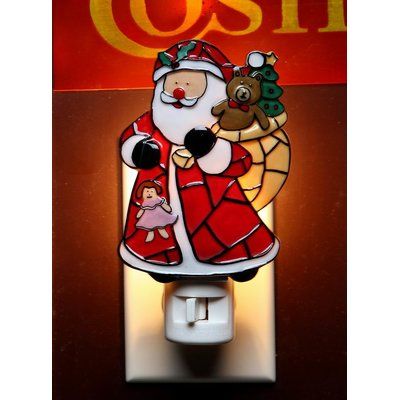 CHRISTMAS HOLIDAY SUNCATCHER NIGHTLIGHT SANTA CLAUS NIGHTLIGHT