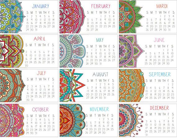 calendario 2018 para imprimir por meses