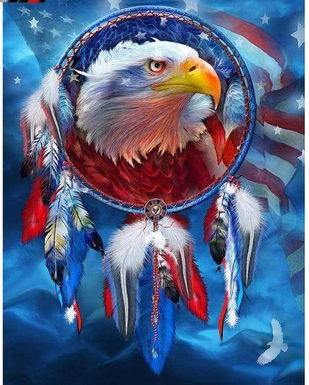 Flying Eagle DIY 5D Full Drill Diamond Painting Cross Stitch Kits Mural Decor