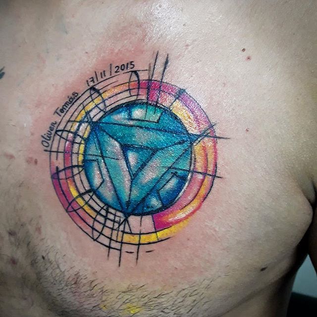 Added Some Of The Arc Reactor Poisoning To This Iron Man Tattoo Tattoos For Guys Iron Man Arc Reactor
