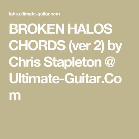 broken halo guitar chords broken halo guitar chords
