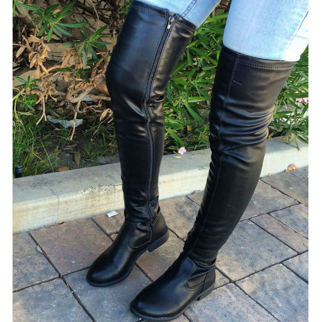 Thigh High Flat Boots Shoes Thigh High Flat Boots Shoes
