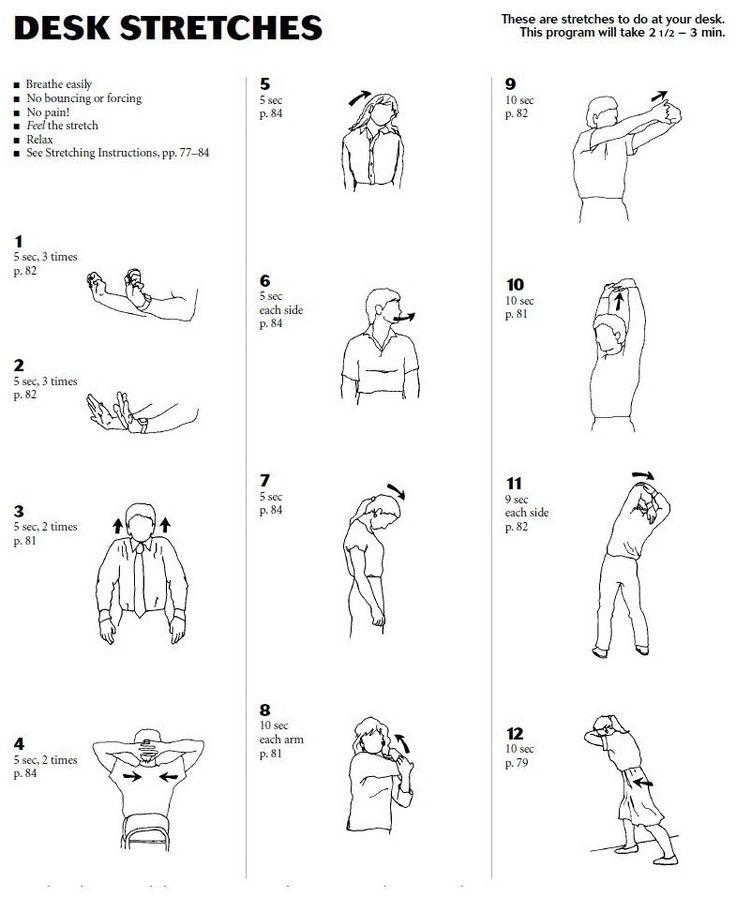 25 Best Office Exercises Images On Pinterest Exercise Stretching Exercises At Your Desk