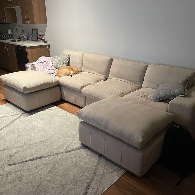 6 piece 2024 sectional with ottoman