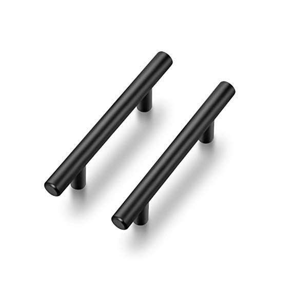 30 Pack 5 Cabinet Pulls Matte Black Stainless Steel Kitchen Cupboard Handles Cabin Drawer Kitchen Drawer Pulls Black Cabinet Handles, Stainless Steel Knobs And Pulls For Kitchen Cabinets