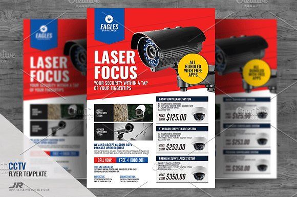 cctv flyer design template by jovan on creativemarket yi flyer