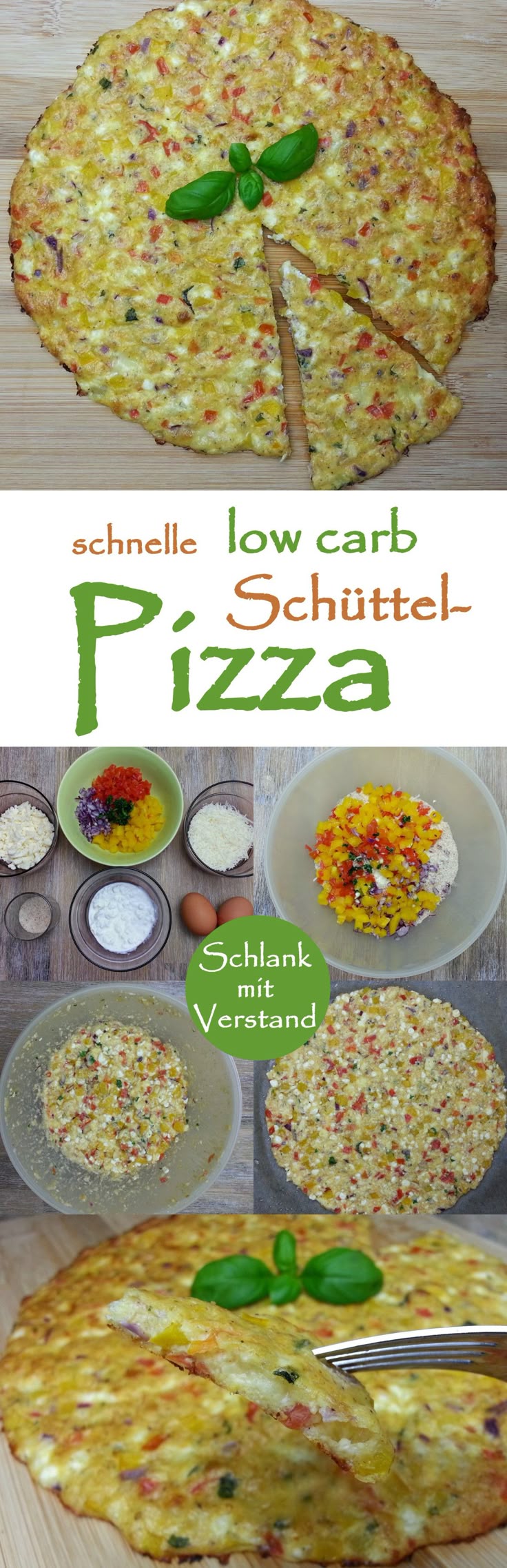 low carb Schüttel-Pizza 1