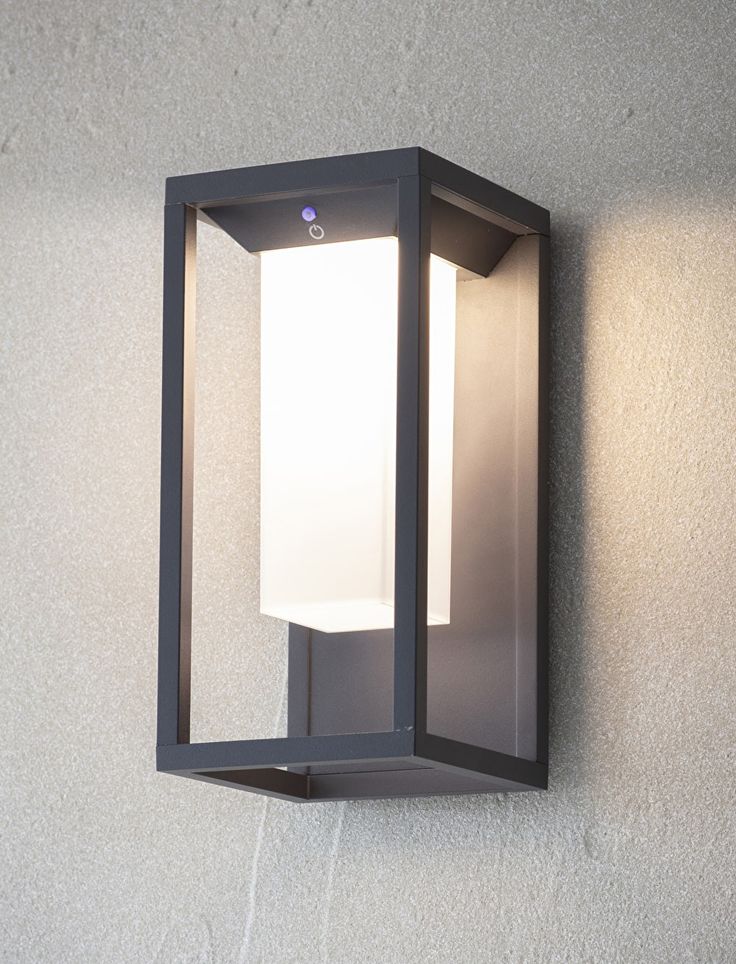 An Outdoor Solar Powered Wall Light With A Matt Grey Frame To Now Garden Trading Lights Exterior Modern Lighting An Outdoor Solar Powered Wall Light, Modern Outdoor Solar Lights