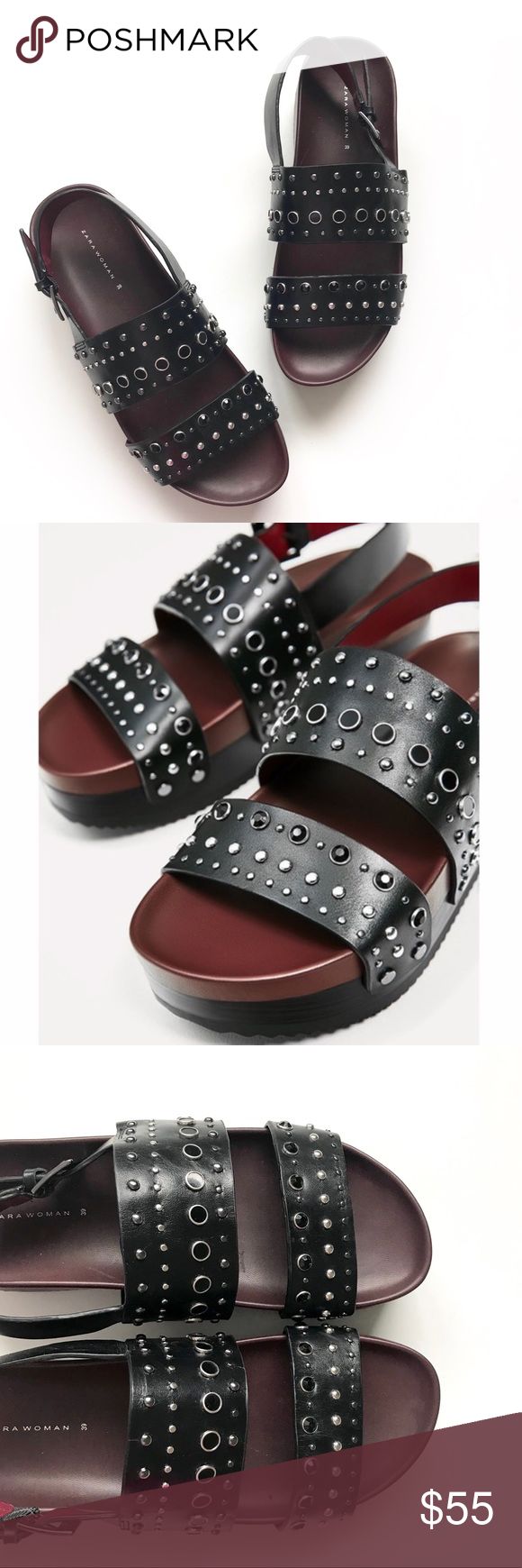 zara black sandals