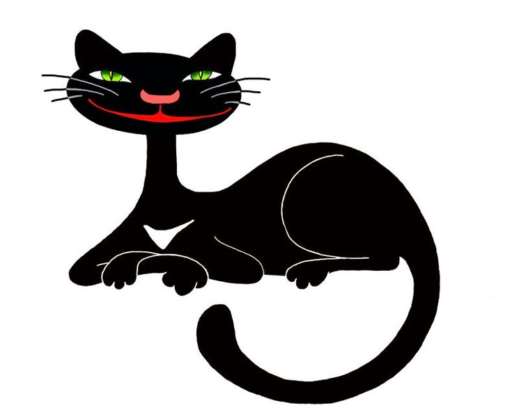 Смешная кошечка рисунок