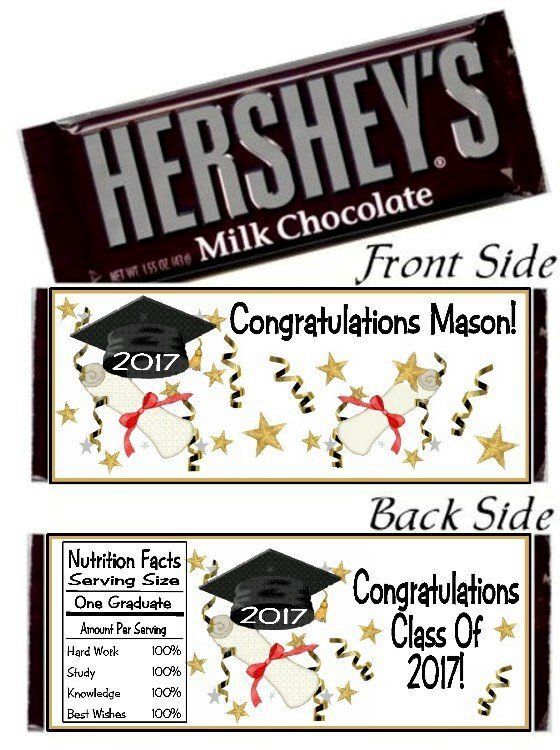 12 Graduation Class Of 2017 Party Candy Hershey Bar Wrappers Graduate 12 Graduation Class Of 2017 Party Candy Hershey Bar Wrappers Graduate