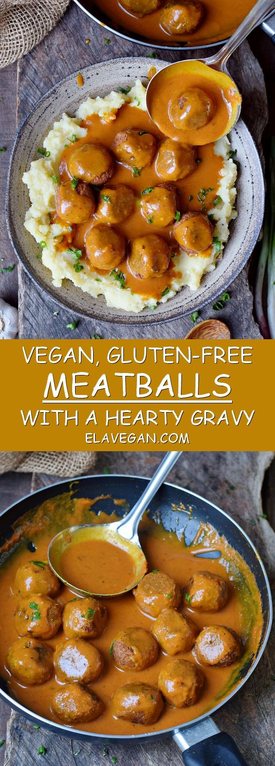 These vegan meatballs with a spicy gravy will make your mouth water. This gluten...