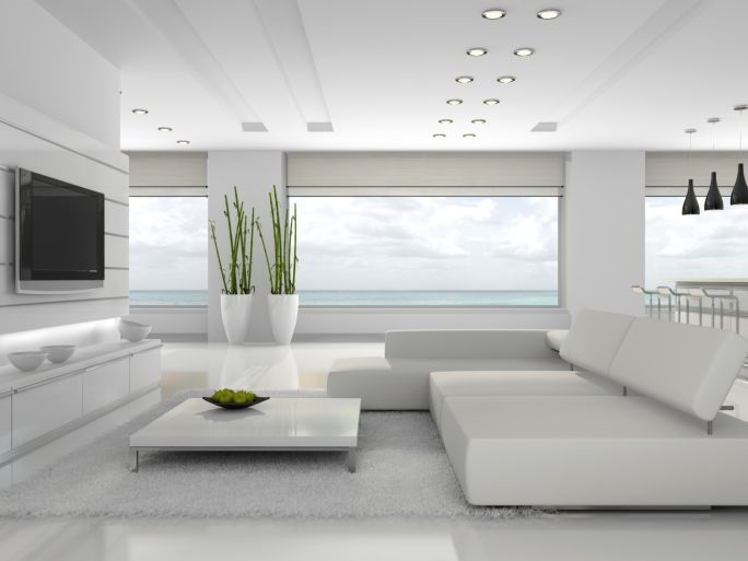 Modern White Living Room With Plants Dcf41f321e3637e7c59e974245ecfe6b