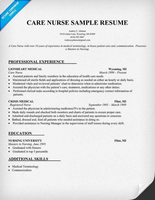 nursing skills on resumes