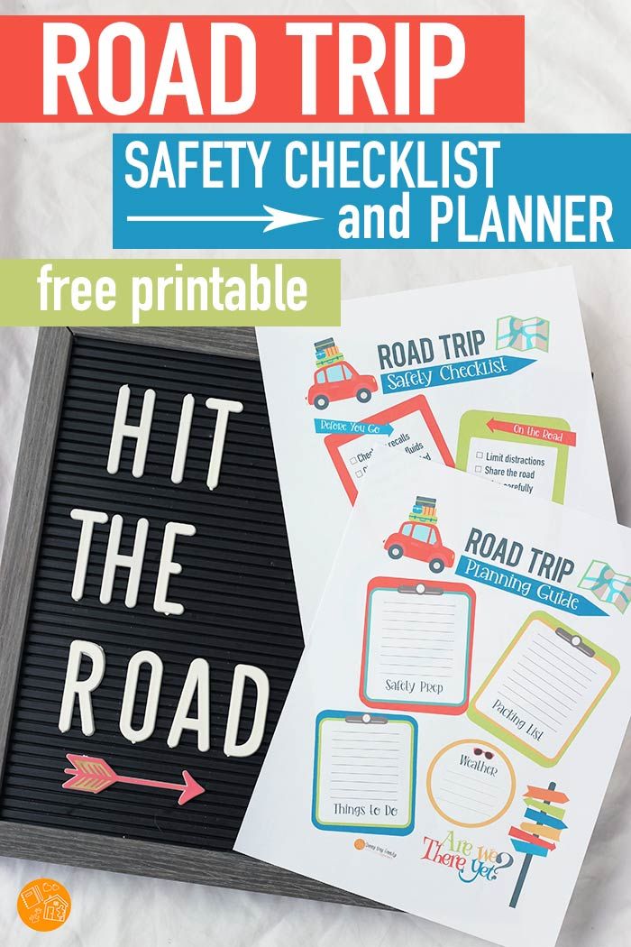 FREE Printable Road Trip Safety Checklist & Planner for Moms Road FREE Printable Road Trip Safety Checklist & Planner for Moms Road