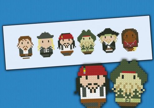 Cross Stitch Pattern Mickey Mouse Pirates Caribbean Disney's Cross Stitch Pattern Mickey Mouse Pirates Caribbean Disney's