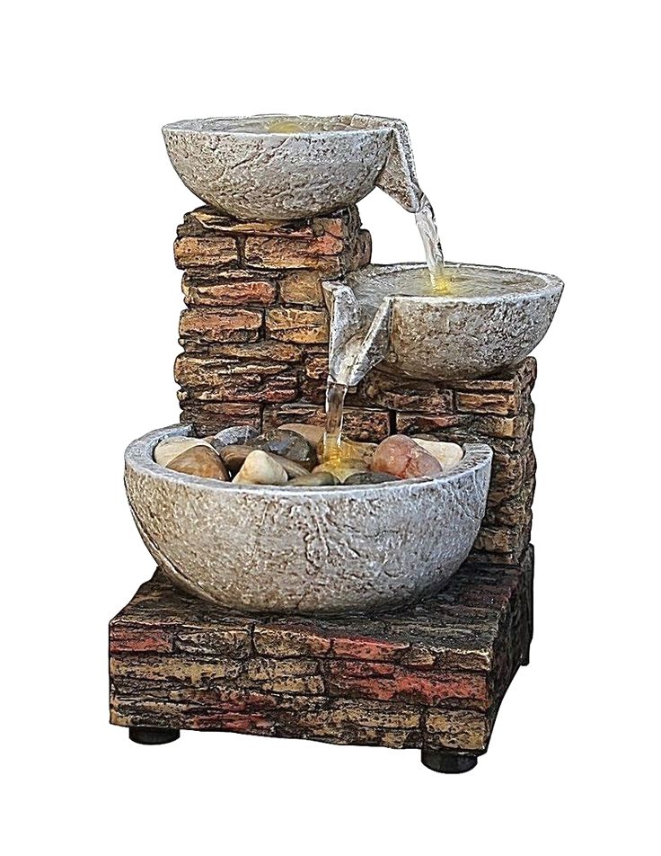 Indoor Battery Powered Tabletop Stone Effect Water Feature Fountain Waterfall Water Features Fountain Water Fountain