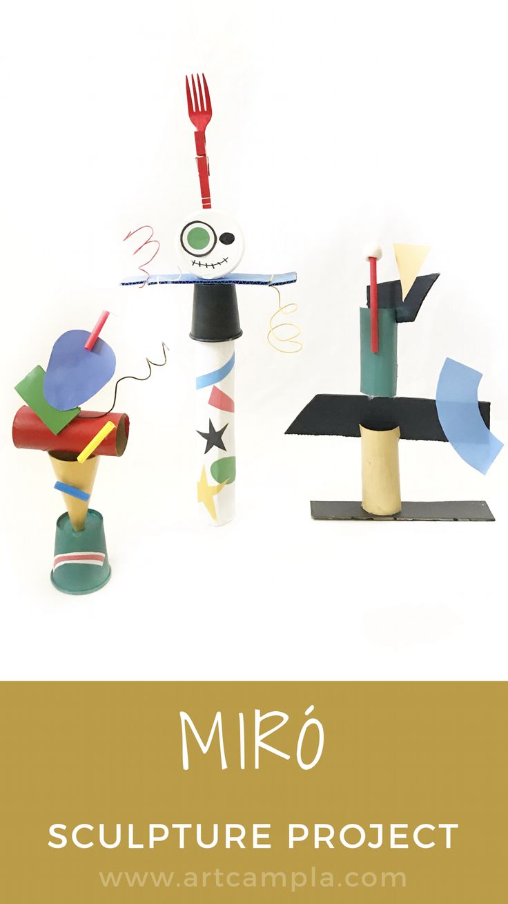 Miró Inspired Sculptures | Fine art for kids | Kids crafts | Joan Miro projects...