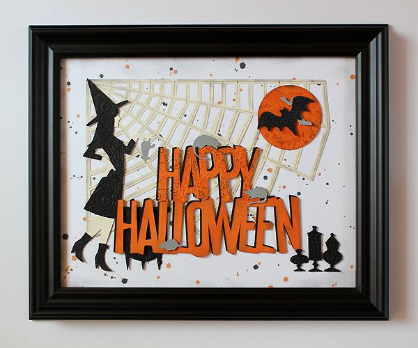 happy halloween wall decor by juliana michaels using the new cricut a frightful affair cartridge