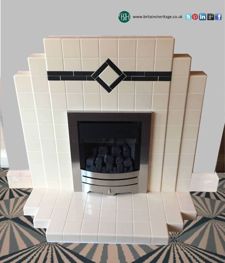 Art Deco Period Tiled High Efficient 4 8 Kw Gas Fireplace Suite Reference Rti 07c Price 1799 Art Deco Fireplace Art Deco Living Room Art Deco Kitchen