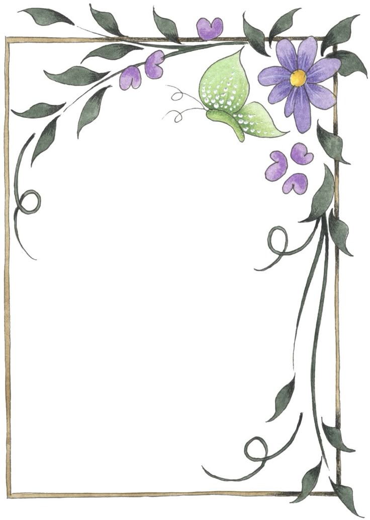 free flower borders for word