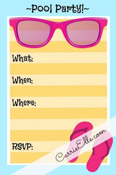 free party invitations print