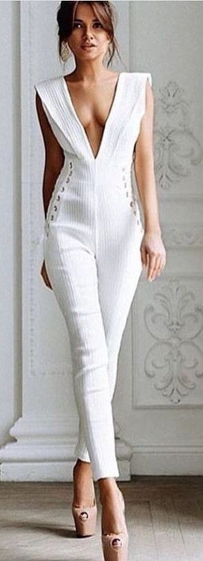 771 Best Must Be An Angel White Fashions Images On Pinterest White Jumpsuit