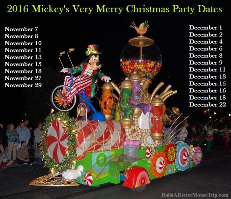 dates released for mickey s very merry christmas party for christmas at disney world dates