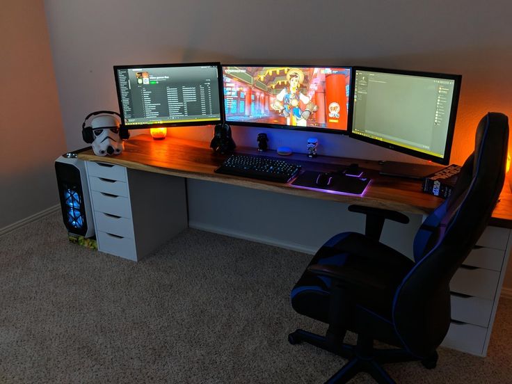 My Gaming And Work Battlestation Battlestations Bedroom Setup Home Office Design My Gaming And Work Battlestation, How Long Should My Gaming Desk Be