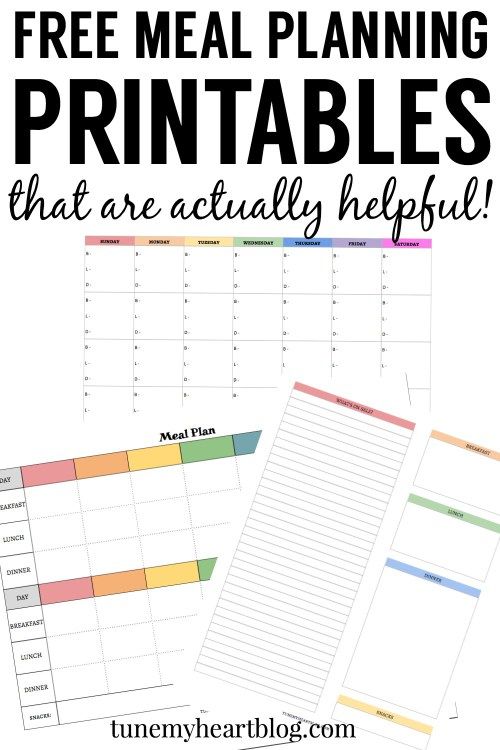 here 4 free printable meal planning calendars to help make meal calendar for meal planning