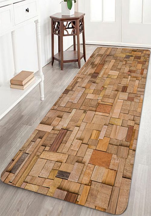 Uneven Wood Pattern Anti Skid Floor Area Rug In 2018 Rugs Mats Bath Rugs Are Essential Mats Make Cold Tile Floors Comfortable And Help To Prevent