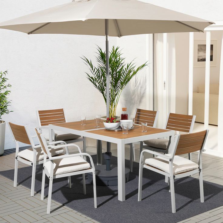 SjÄlland Table 6 Armchairs Outdoor Light Brown Frösön Duvholmen Beige Ikea In 2021 Wooden Furniture Stained Ikea In 2021 Wooden Outdoor Furniture, Ikea Patio Furniture Reviews
