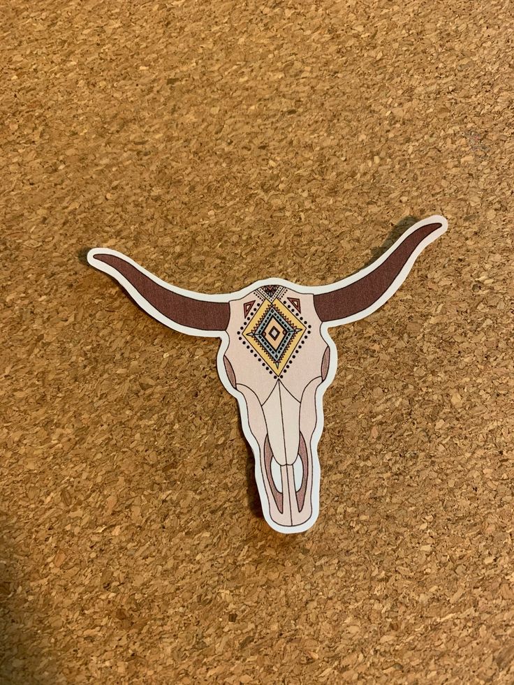 Western bull head vinyl glossy waterproof sticker cow skull Etsy Western bull head vinyl glossy waterproof sticker cow skull Etsy