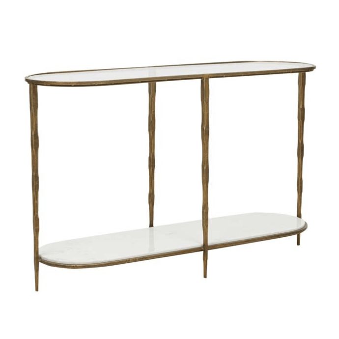 Amelie Console Table Marble Shelf Glass Amelie Console Table, 96 Inch Long Console Table Dimensions