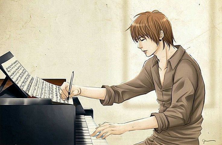 Boy and piano Boy and piano