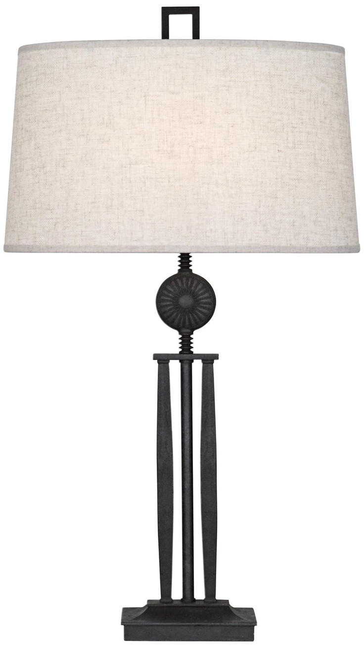 Robert Abbey Badru Wrought Iron Table Lamp Lampsplus Com Wrought Iron Table Lamp, Black Wrought Iron Lamp Base