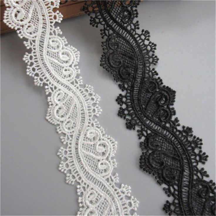 1yd Vintage Embroidered Lace-trimmed Ribbon Wedding Applique Diy Sewing EL 1yd Vintage Embroidered Lace-trimmed Ribbon Wedding Applique Diy Sewing EL