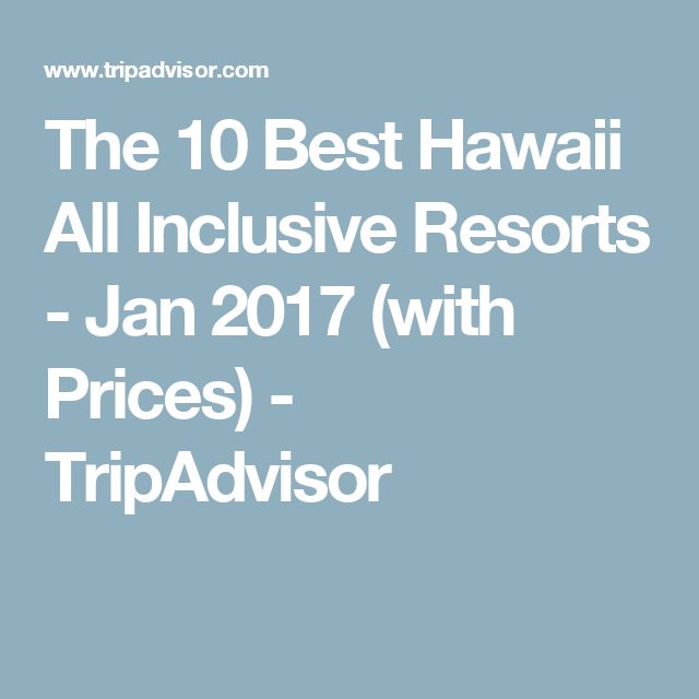 Travel deals hawaii all inclusive